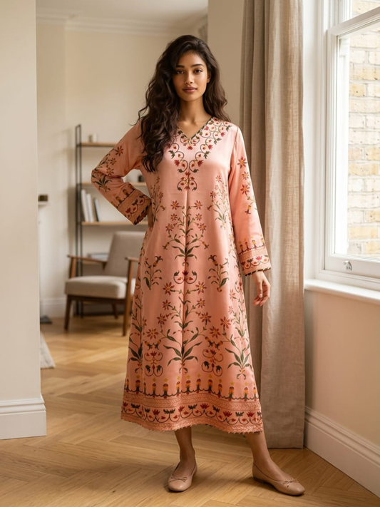 Artisan Digital Printed Silk Kaftan